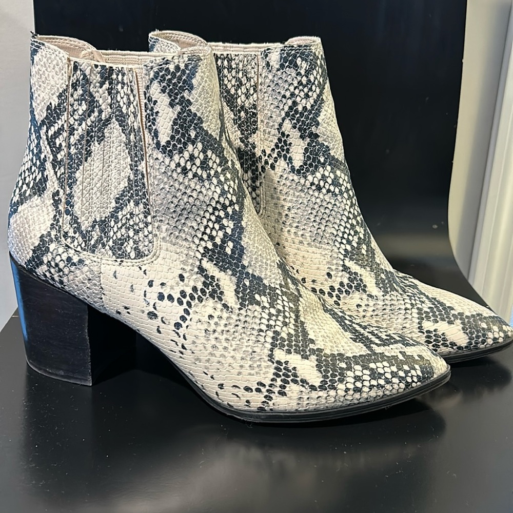 Steve Madden Snake Print Leather Booties